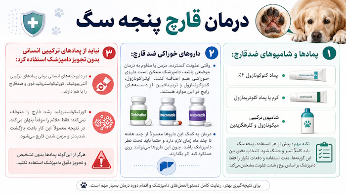 درمان قارچ پنجه سگ