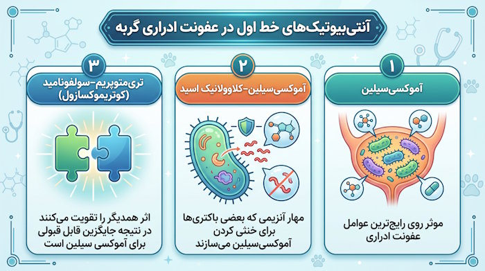 آنتی‌بیوتیک‌های خط اول در عفونت ادراری گربه